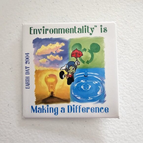 BUNDLE Disney Jiminy Cricket Earth Day 2003 - 2006 Environmentality Pin Back - Picture 6 of 16